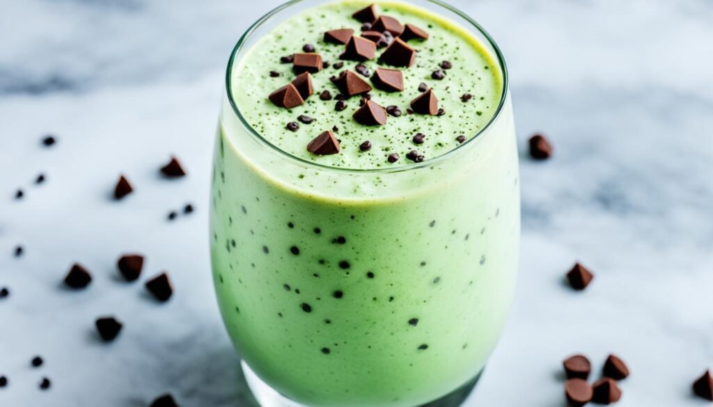 mint chocolate chip keto smoothie